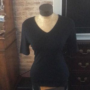 Akris Punto Black Short Sleeve Top Pinto size 10